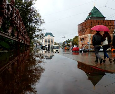 Street rain people