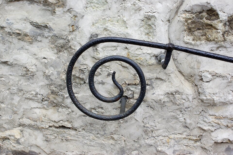 Spiral blacksmithing railing
