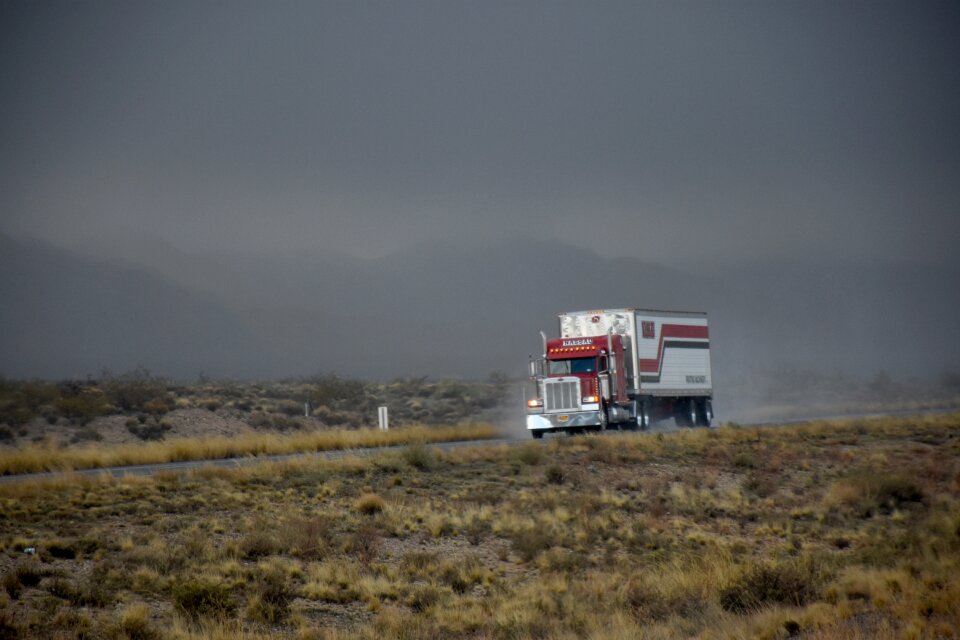 Trucking transport highway