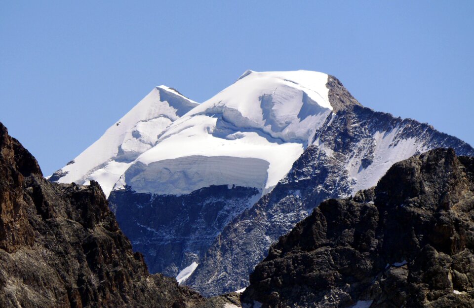 Bernina group high alps rock photo