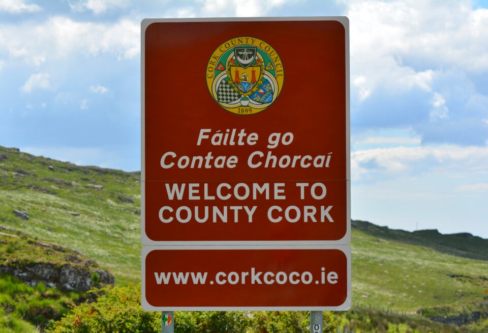 Gaelic street sign county cork
