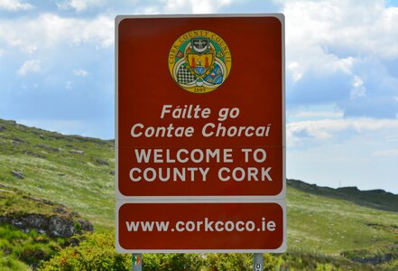 Gaelic street sign county cork
