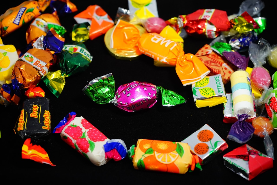 Confectionery sucking candies colorful