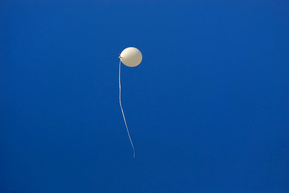 Blue balloon helium
