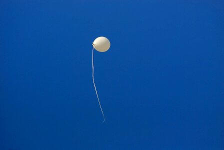 Blue balloon helium