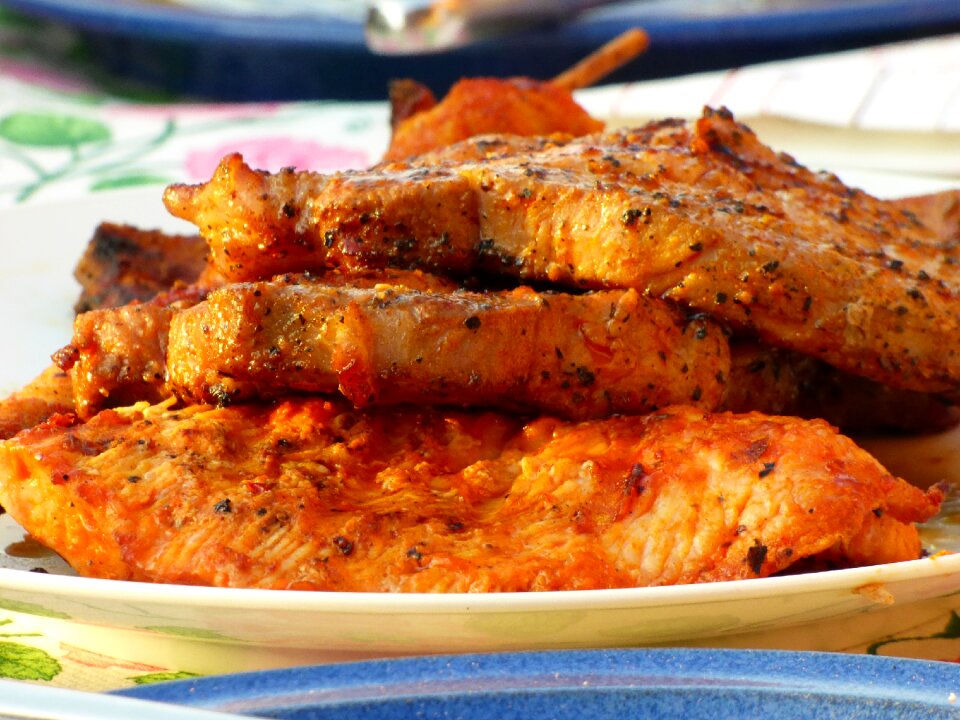 Pork grill grilling