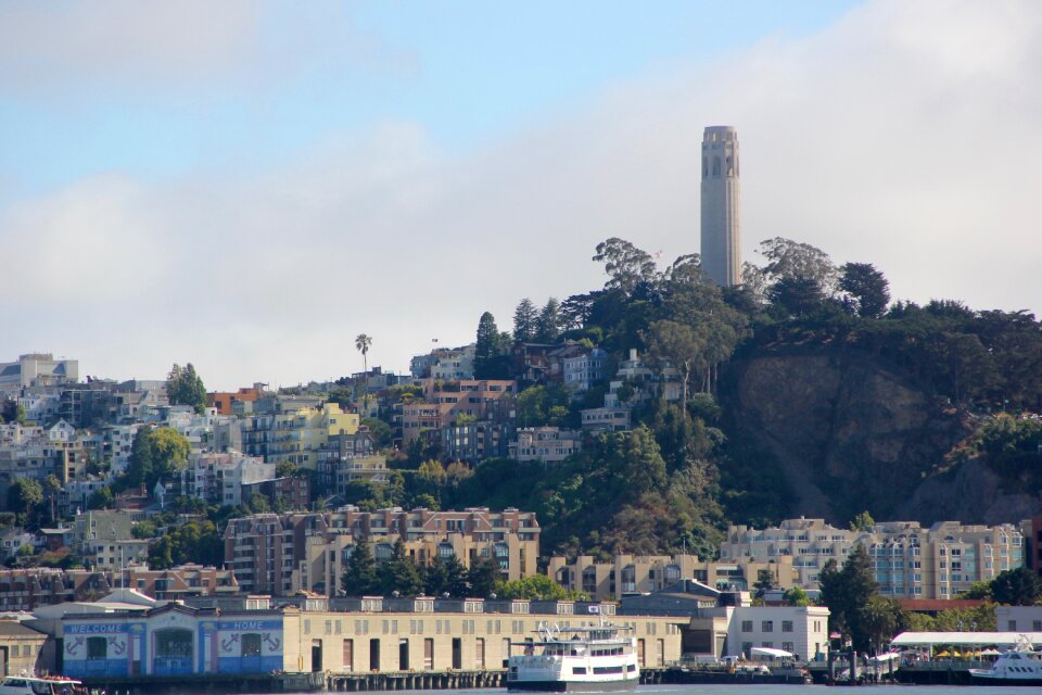 Cityscape telegraph hill landmark