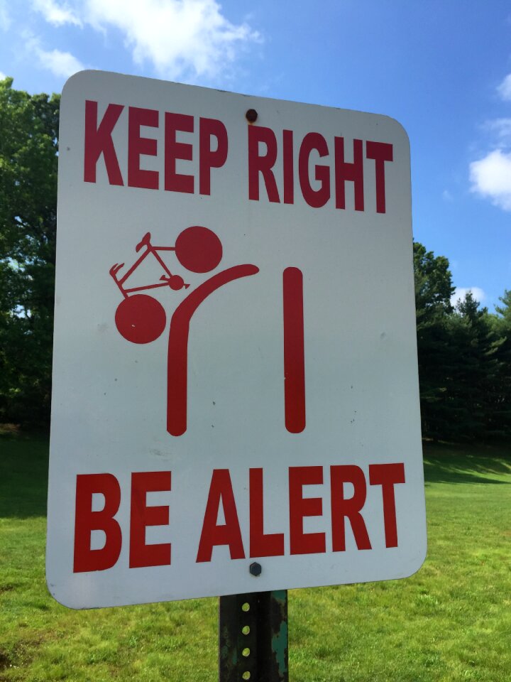 Be alert sign signage