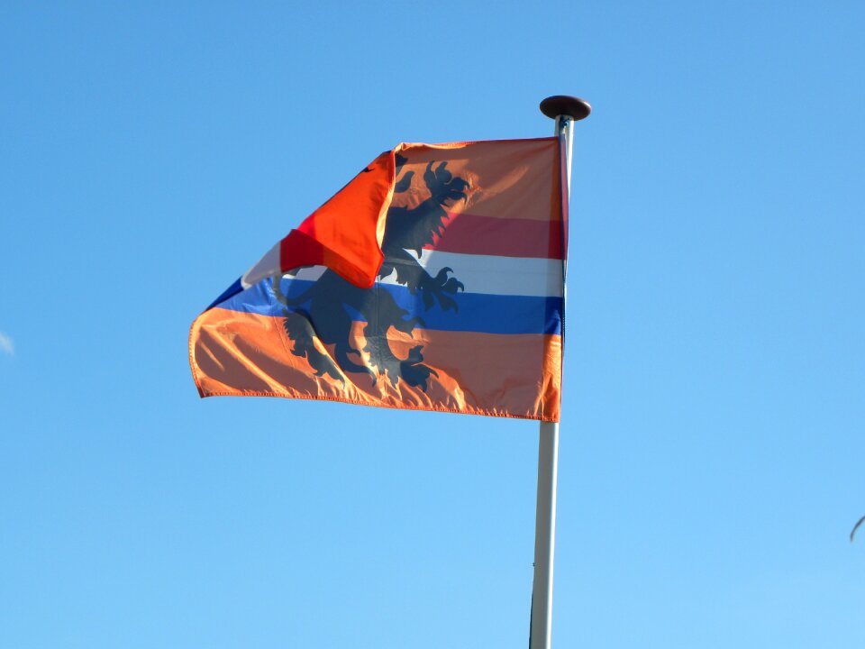 Netherlands waving flag wind