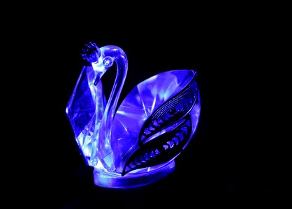 Decoration glass blowing swans