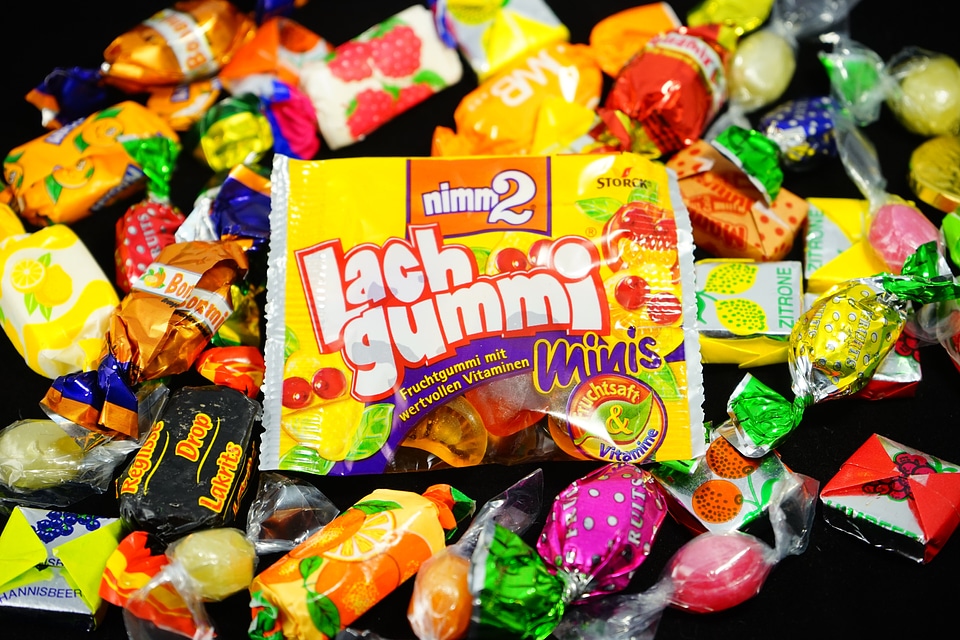 Confectionery sucking candies colorful