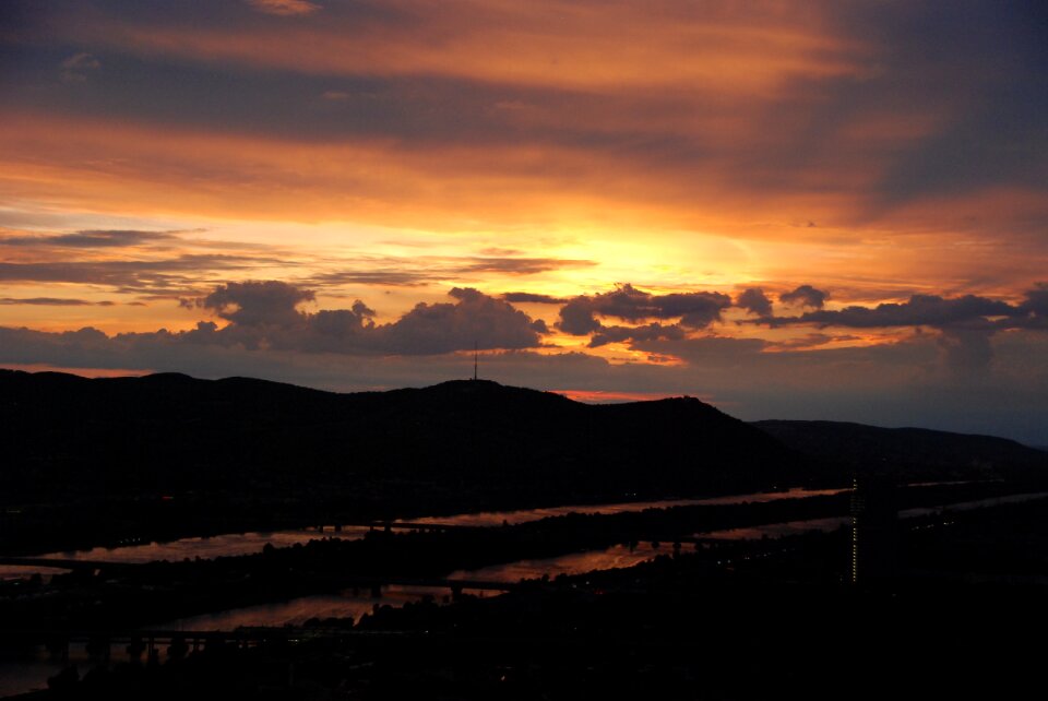 With a height of sunset city