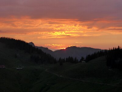 Sunset tyrol alpine