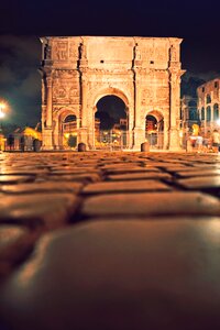 Rome night triumphal arch