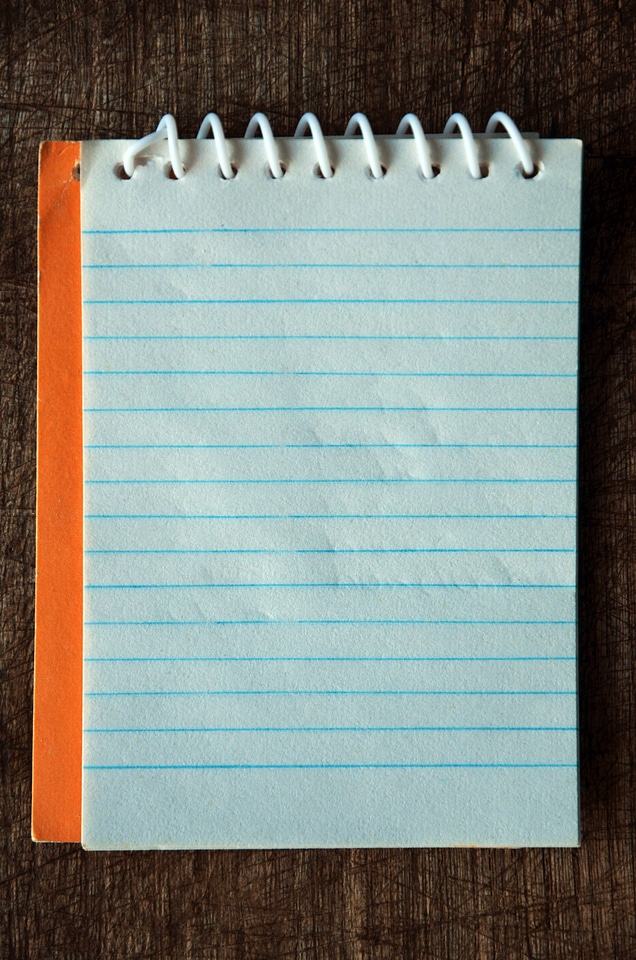 Blue lines paper wire-o