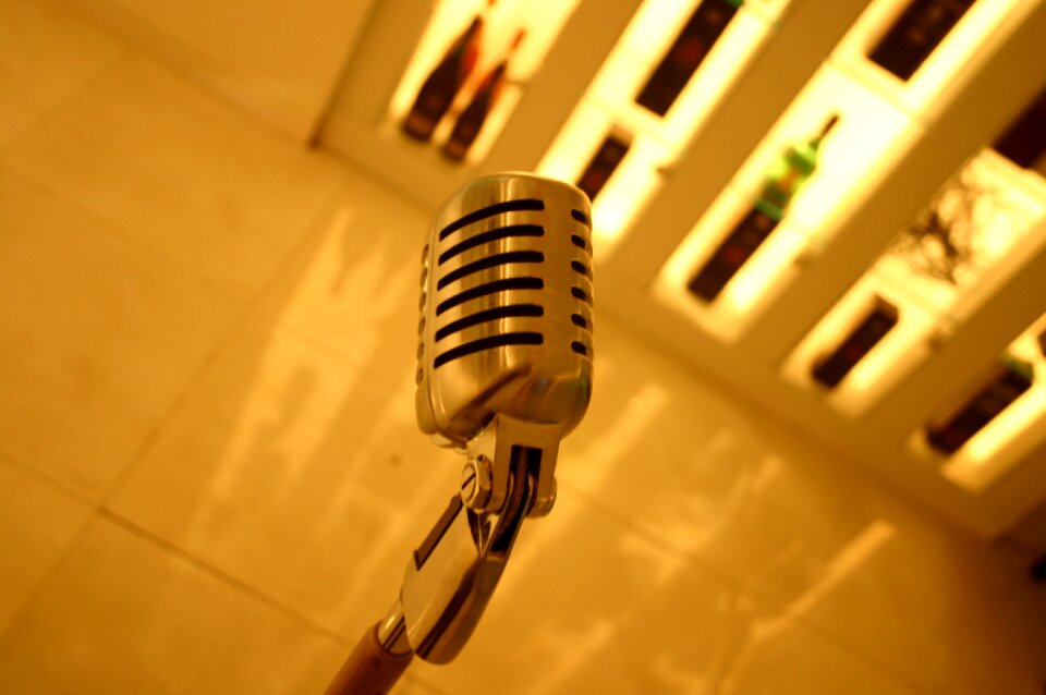 Yellow karaoke interior
