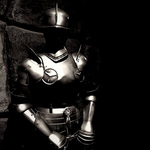 Medieval armor soldier