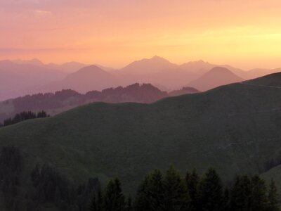 Sunset tyrol alpine