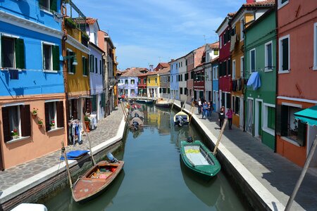 Channel boats houses photo