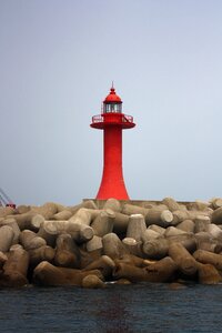 Jeju island lighthouse beach