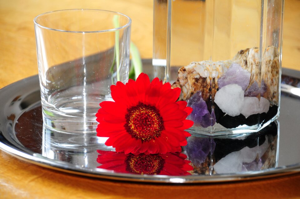 Set crystal glasses atmospheric