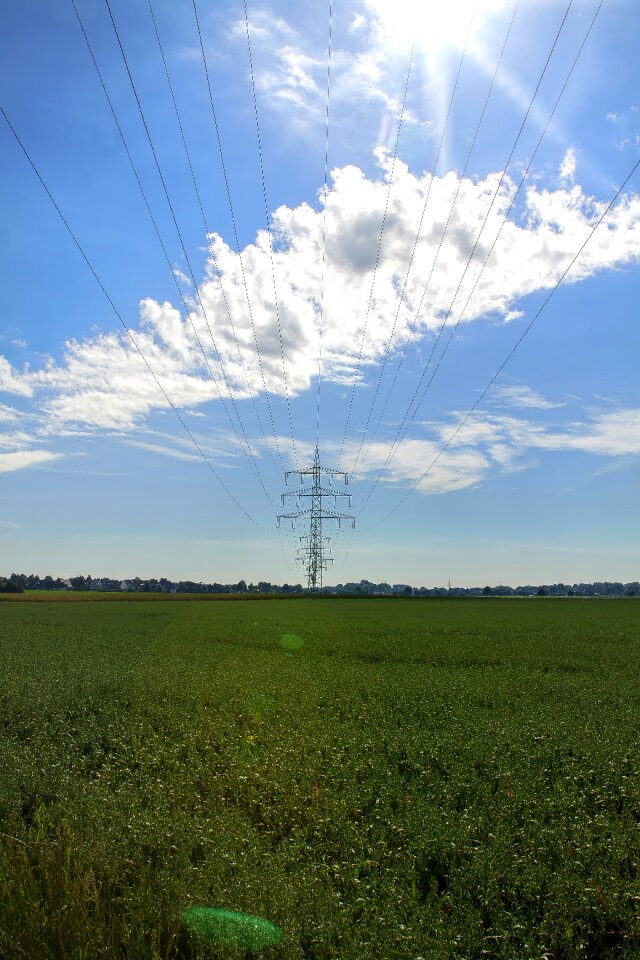 Mast steel power line