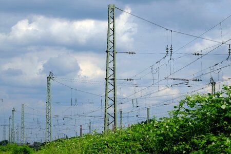 Electric cables line energy photo