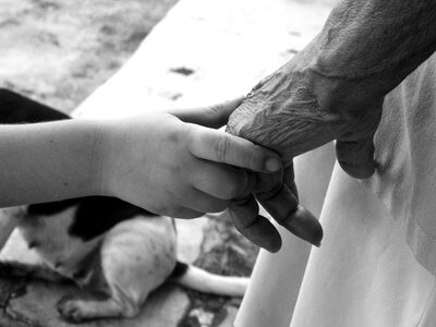 Old age white black