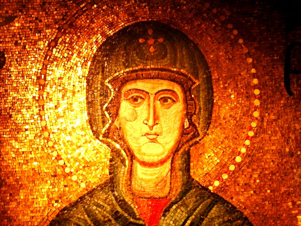 The blessed virgin mary mosaic christianity