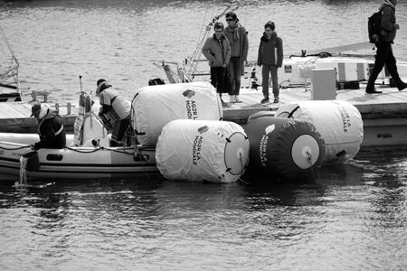 Black and white marine maritime