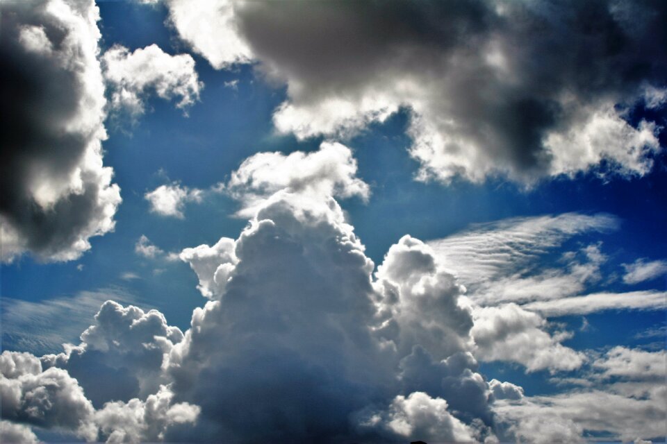 Sky heavy clouds white clouds