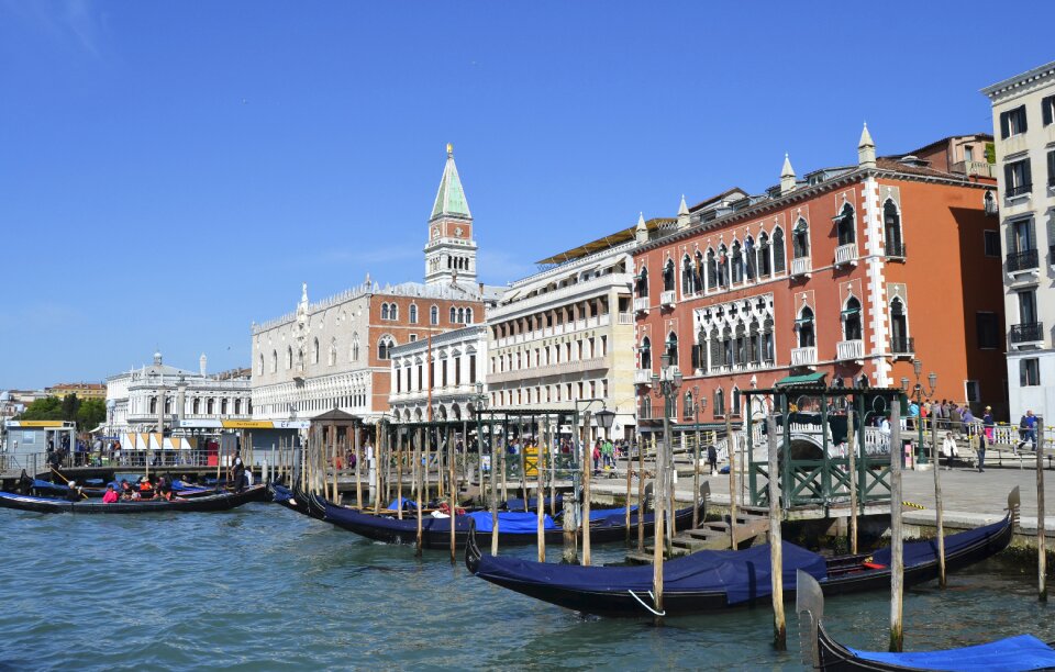 City channel gondolas photo