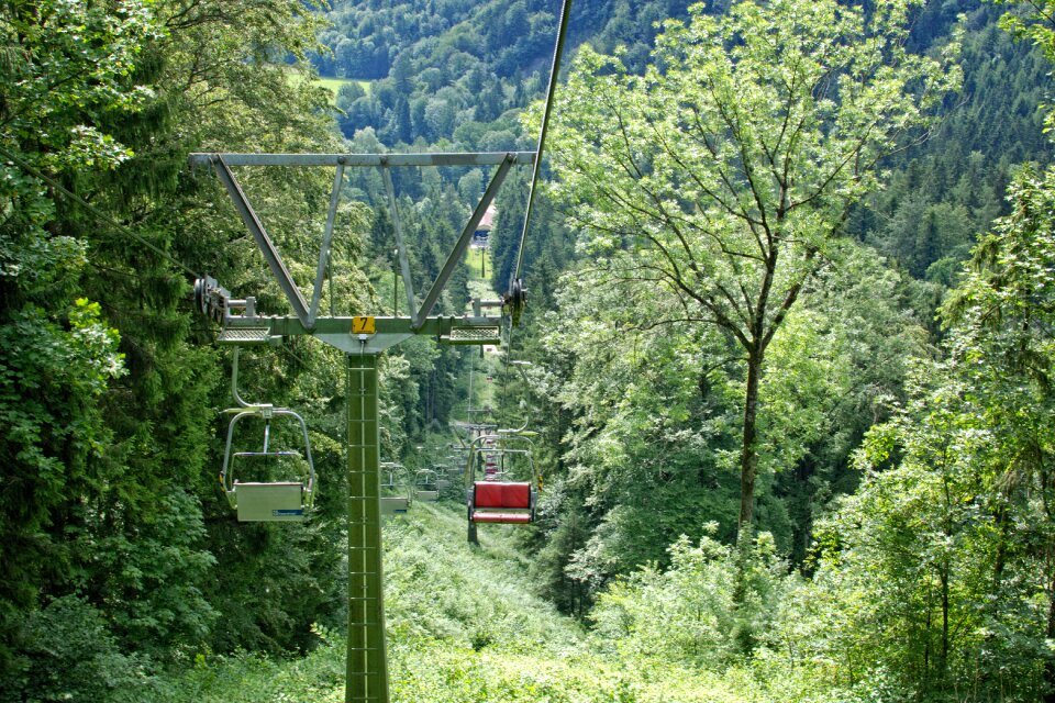 Chairlift nature forest