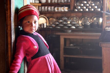 Young child local people