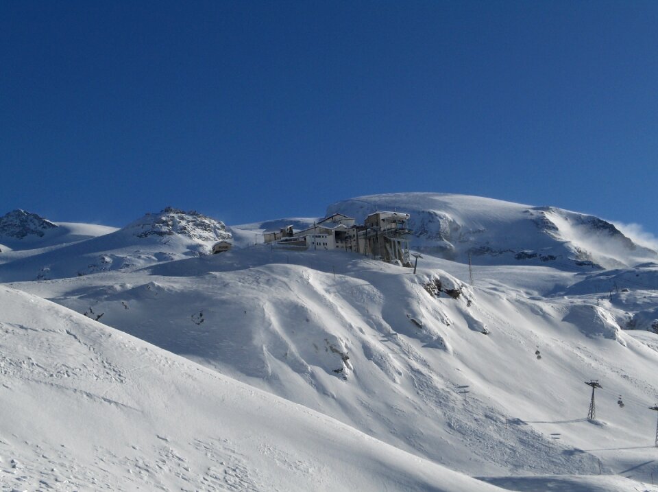 The alps view winter in the mountains