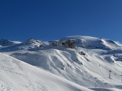 The alps view winter in the mountains photo