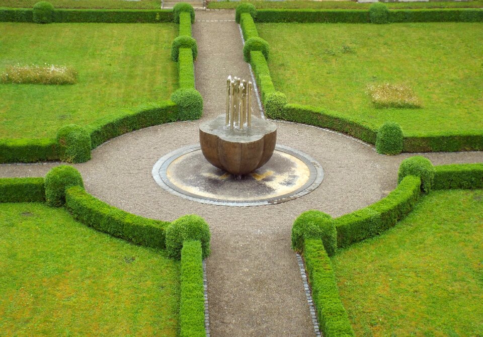 Monastery garden abbey courtyard