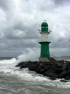 Baltic sea warnemünde lighthouse photo