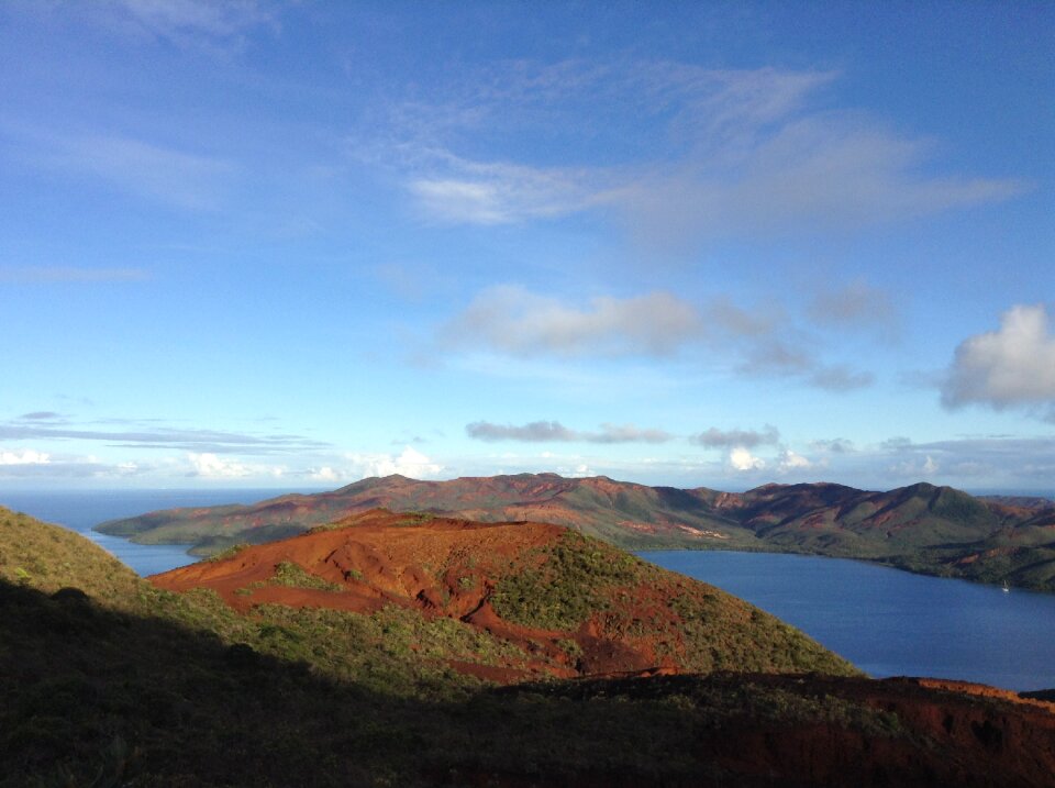 Landscape red earth new caledonia