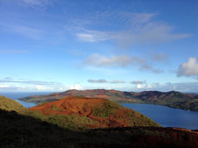 Landscape red earth new caledonia photo