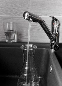 Healthy drinking water gefilter low in pollutants