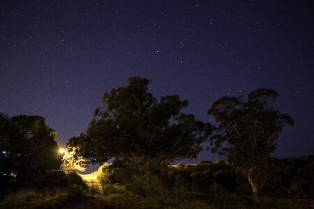 High exposure night landscape photo