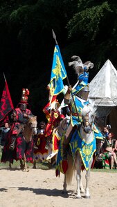 Knights joust armor horses