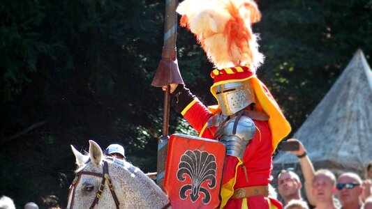 Knights joust armor horses photo