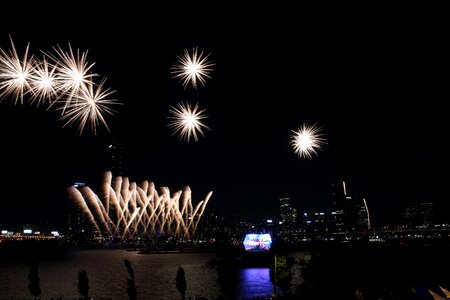 Seoul fireworks festival night
