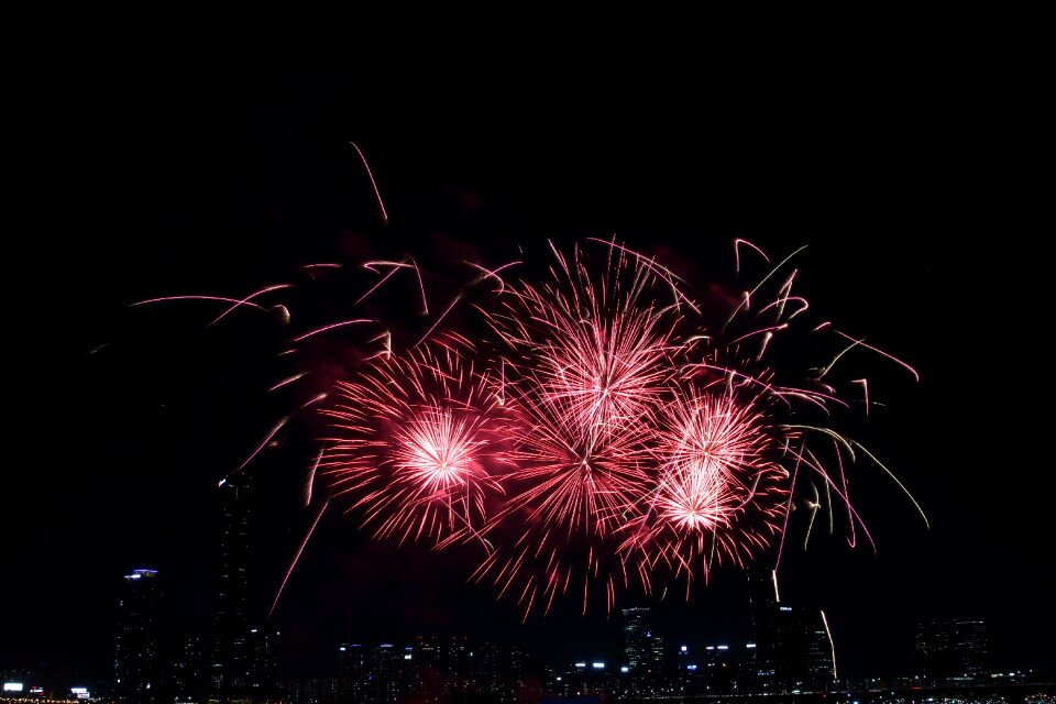 Seoul fireworks festival night