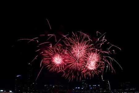 Seoul fireworks festival night