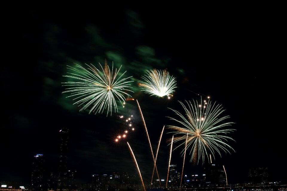 Seoul fireworks festival night