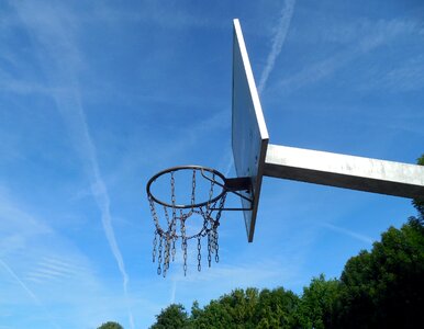 Basketball hoop outdoor play photo