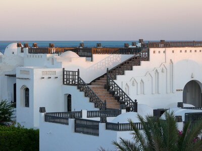 Egypt hotel complex sunset photo